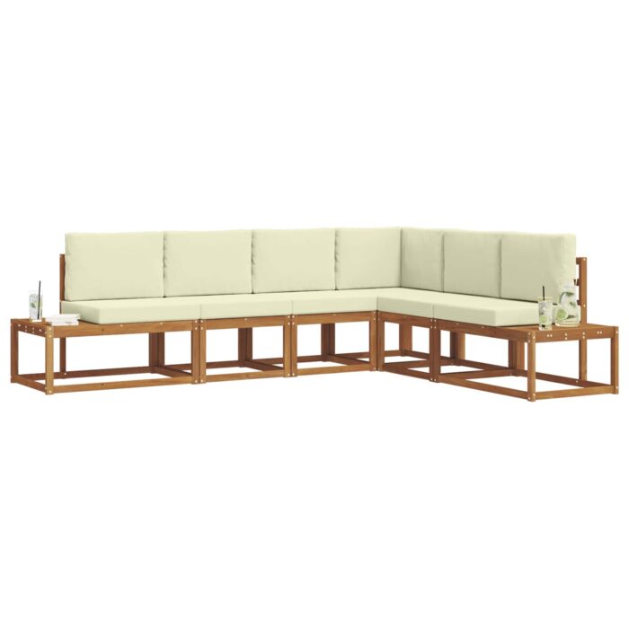 Outdoor-Sofagarnitur 6 Stück Natur Massivholz Akazie – Bild 3