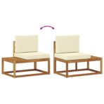 Sofa Set 7 Stück Natur Massivholz Akazie – Bild 10