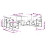 Outdoor-Sofagarnitur 9 pcs Natur Massivholz Akazie – Bild 8