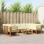 Outdoor-Sofagarnitur 10 pcs Natur Massivholz Akazie