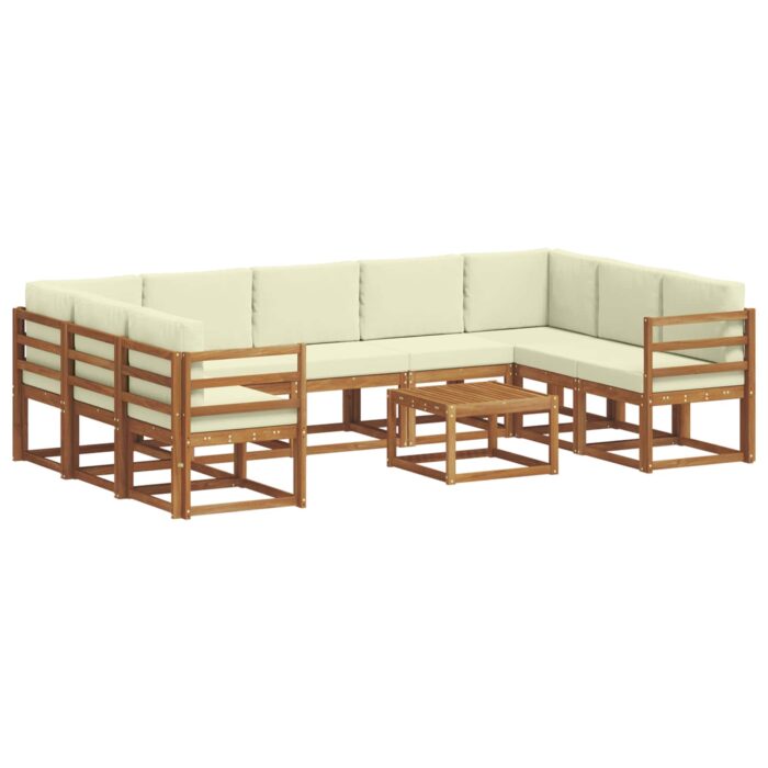 Outdoor-Sofagarnitur 10 pcs Natur Massivholz Akazie – Bild 2