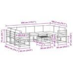 Outdoor-Sofagarnitur 10 pcs Natur Massivholz Akazie – Bild 9