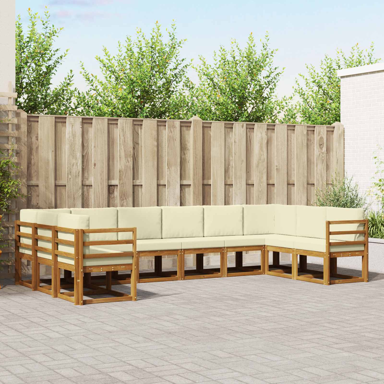 3367038_1.jpg Outdoor-Sofagarnitur 10 pcs Natur Massivholz Akazie – Bild 1