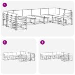 Outdoor-Sofagarnitur 10 pcs Natur Massivholz Akazie – Bild 7
