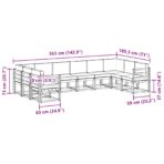 Outdoor-Sofagarnitur 10 pcs Natur Massivholz Akazie – Bild 8