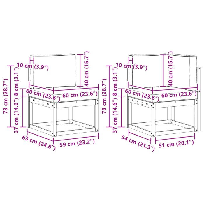 Outdoor-Sofagarnitur 10 pcs Natur Massivholz Akazie – Bild 9