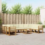 Outdoor-Sofagarnitur 11 pcs Natur Massivholz Akazie