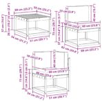 Outdoor-Sofagarnitur 11 pcs Natur Massivholz Akazie – Bild 10