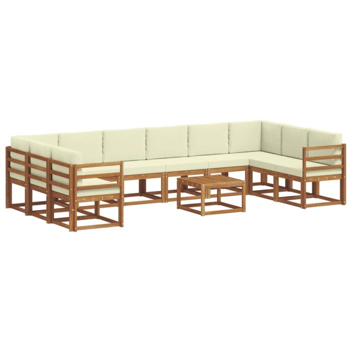 Outdoor-Sofagarnitur 11 pcs Natur Massivholz Akazie – Bild 2