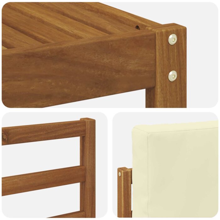 Outdoor-Sofagarnitur 11 pcs Natur Massivholz Akazie – Bild 7