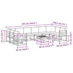 Outdoor-Sofagarnitur 11 pcs Natur Massivholz Akazie – Bild 9