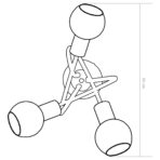 Deckenleuchte Glas-Lampenschirme für 3 E14 Glühlampen – Bild 9
