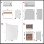 14-tlg. Küchenzeile Lyon Weiss Holzwerkstoff – Bild 10