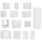 14-tlg. Küchenzeile Lyon Weiss Holzwerkstoff – Bild 4