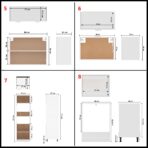 14-tlg. Küchenzeile Lyon Weiss Holzwerkstoff – Bild 9