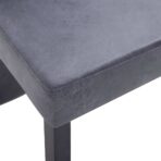 Esszimmerstühle 4 Stk. Grau Wildlederimitat – Bild 7