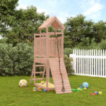 Spielturm mit Kletterwand - 1 - Massivholz Kiefer