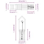 Spielturm mit Kletterwand - 1 - Massivholz Kiefer – Bild 9