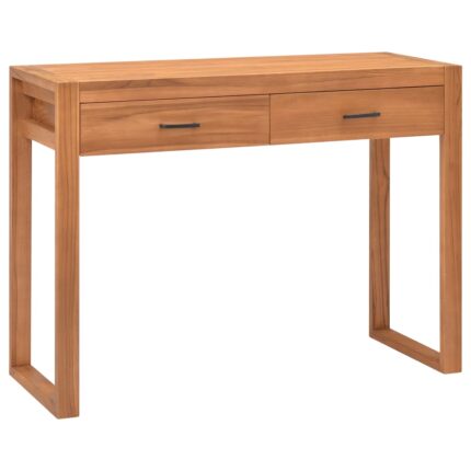 Schreibtisch mit 2 Schubladen 100x40x75 cm Teakholz - Massivholz Teak