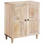 Sideboard 3 pcs Weiß 180 x 33,5 x 75 cm massives Mangoholz – Bild 3