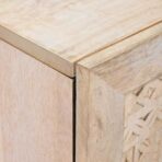 Sideboard 3 pcs Weiß 180 x 33,5 x 75 cm massives Mangoholz – Bild 8