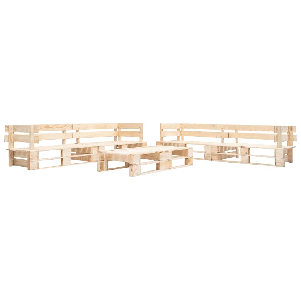 277502_1.jpg 6-tlg. Paletten-Lounge-Set Holz Natur – Bild 1