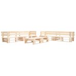 6-tlg. Paletten-Lounge-Set mit Kissen in Grau Holz – Bild 3