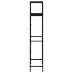 Toilettenregal 2 Ablagen Schwarz 53,5x28x143 cm Eisen – Bild 4
