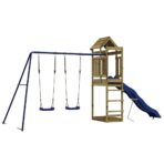 Spielturm - Massivholz Kiefer – Bild 2