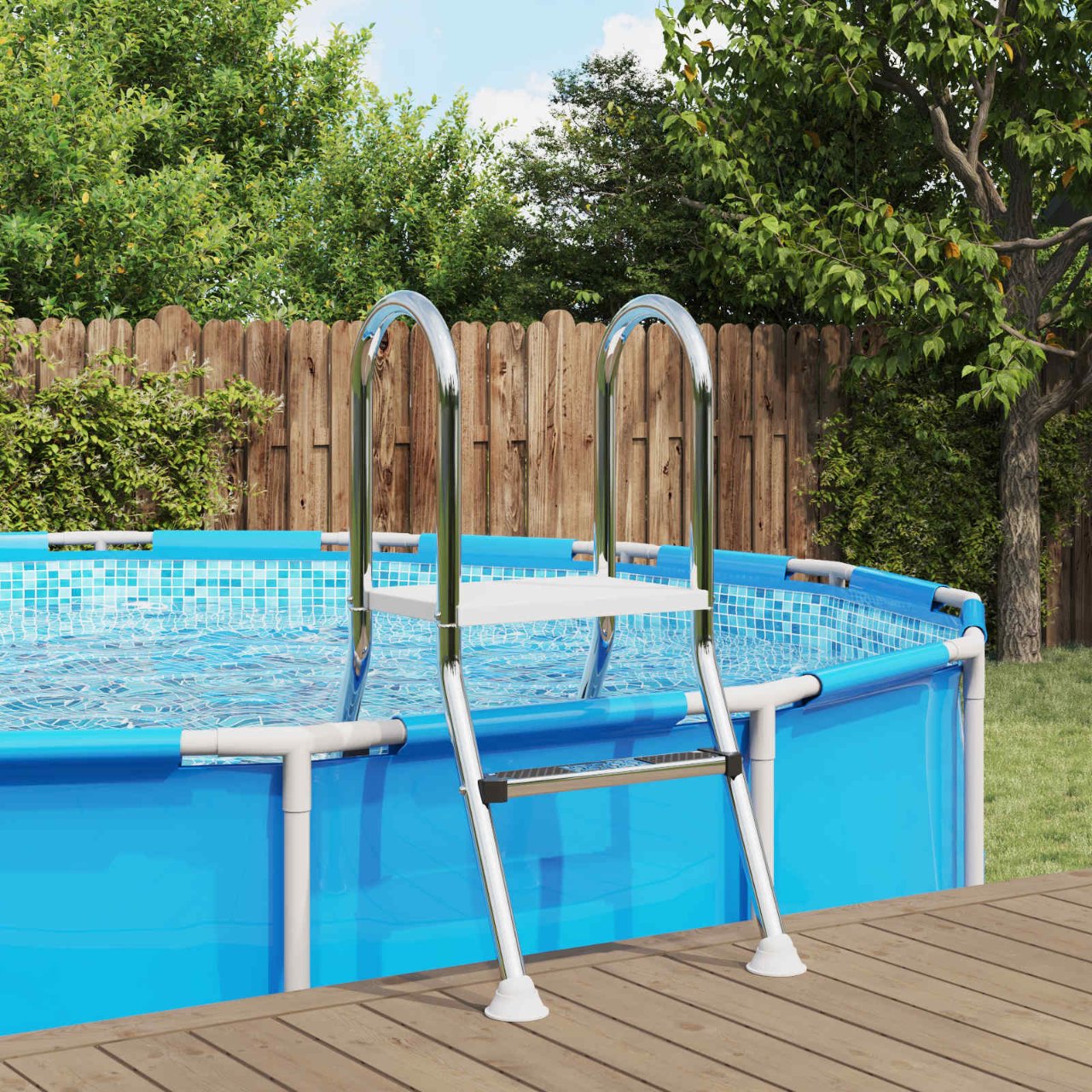 42032426_1.jpg Poolleiter für teileingelassene Pools – Bild 1