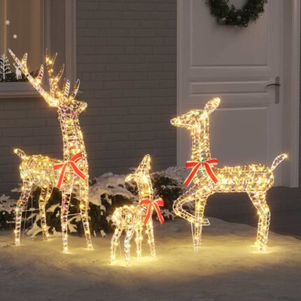 Rentierfamilie 3 stk. 300 LEDs Warmweiss 67 x 26 x 127 cm PET
