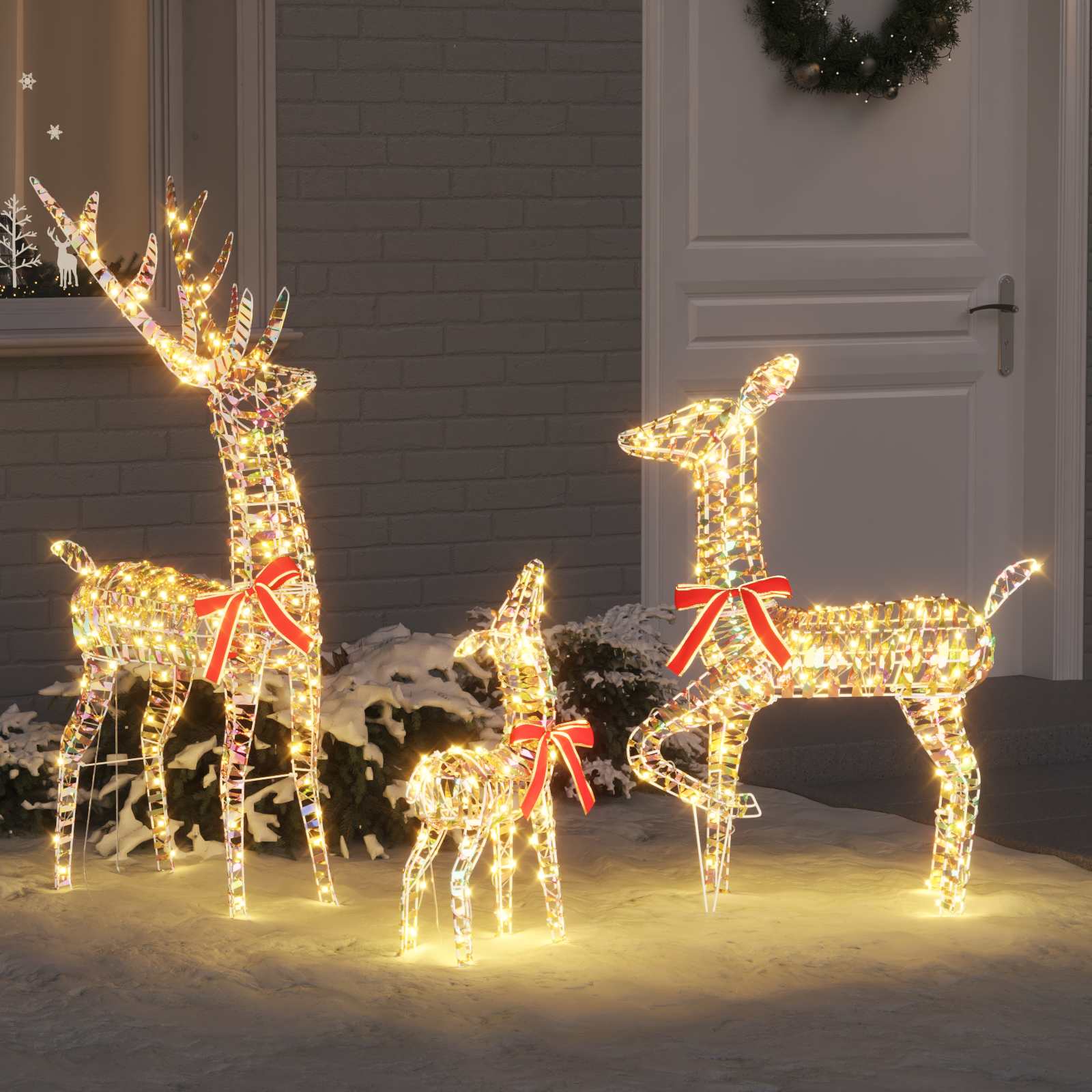 42019050_1.jpg Rentierfamilie 3 stk. 300 LEDs Warmweiss 67 x 26 x 127 cm PET – Bild 1