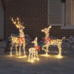 Rentierfamilie 3 stk. 300 LEDs Warmweiss 67 x 26 x 127 cm PET – Bild 3