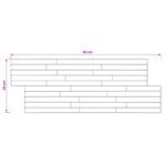 Wandpaneel 10 stk. Natur 55 x 20 x 2 cm – Bild 6
